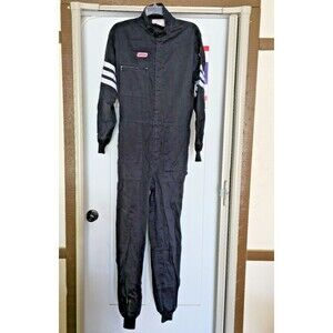 Simpson STD.6 Racing Suit Black One-Piece Mens Size Large SFI 3.2A/1 Rated Used
